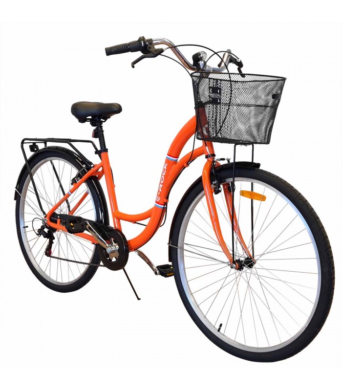 Damenrad EX-3 | 28 Zoll Citybike mit Korb | E-ROCK