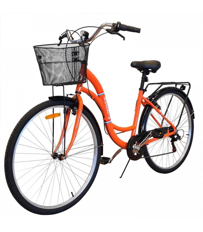 Damenrad EX-3 | 28 Zoll Citybike mit Korb | E-ROCK